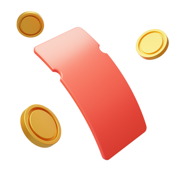 免抠优惠券金币活动奖励兑换3D