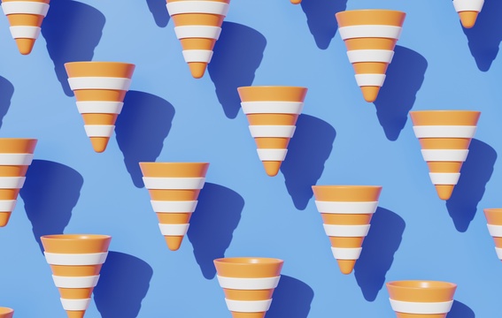 圆锥花筒活动庆祝礼花筒3D