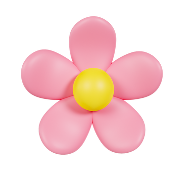 3D渲染的春天花朵植物花丛花卉元素