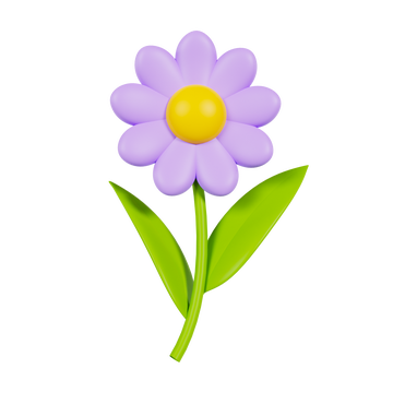 3D渲染的春天花朵植物花丛花卉元素