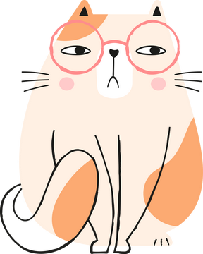 卡通猫线条图标 - SVG免抠素材