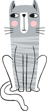 卡通猫线条图标 - SVG免抠素材