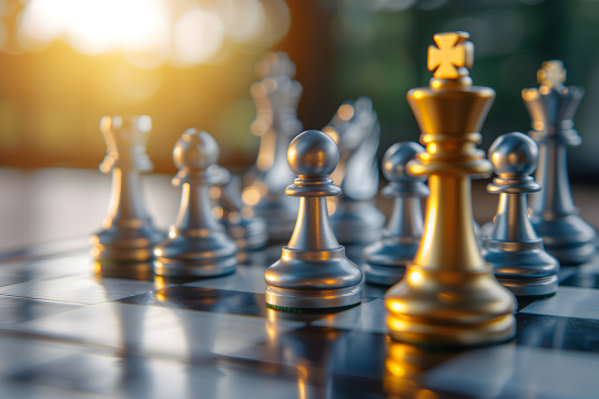 棋盘上的棋子背景是阳光