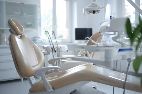 房间里有一把椅子,里面有一株植物