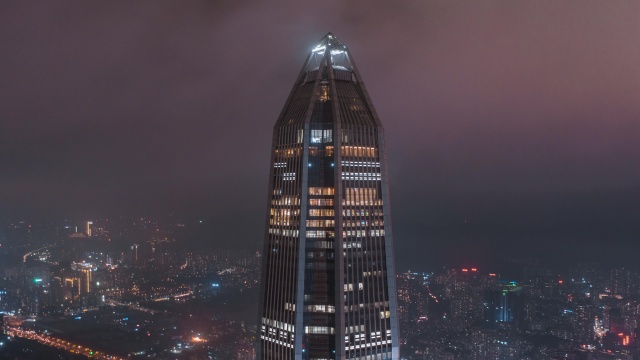 深圳_平安金融大厦_地标建筑航拍延时4K