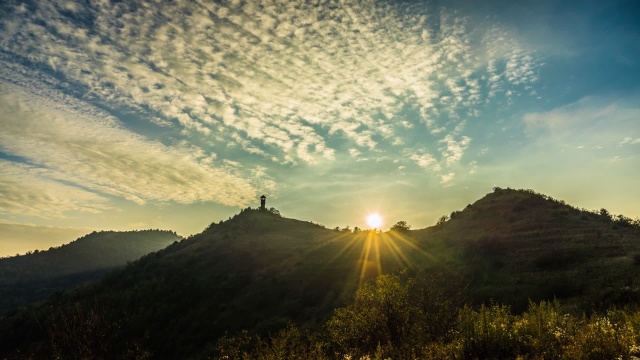 黄安坝日落 延时视频