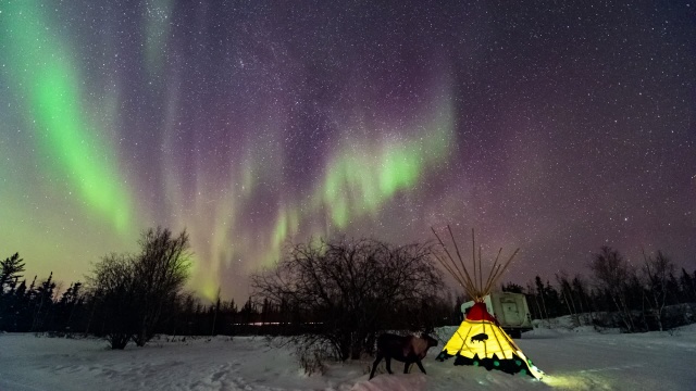 30P延时摄影加拿大极光