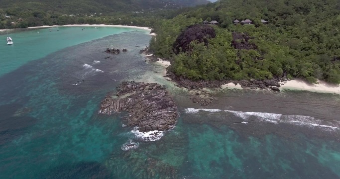 航拍视频 非洲塞舌尔海岛