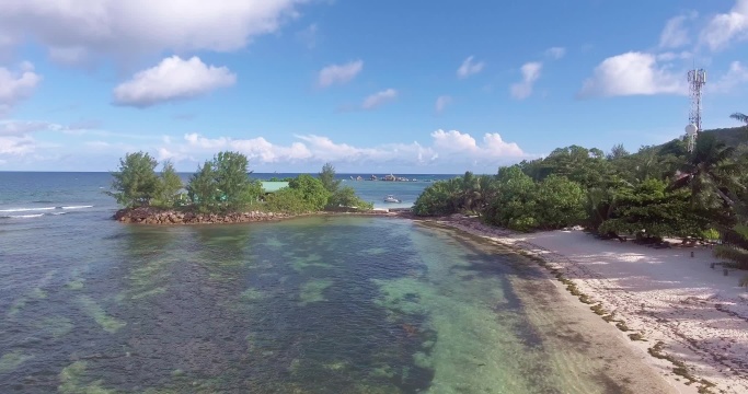 航拍视频非洲塞舌尔MISSIONLOGGE岛