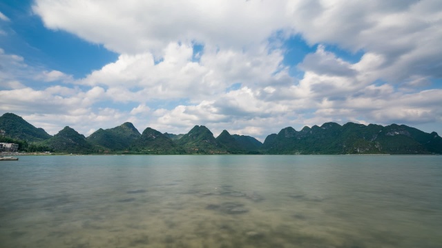 广西百色澄碧湖晴天 422/10bit延时视频