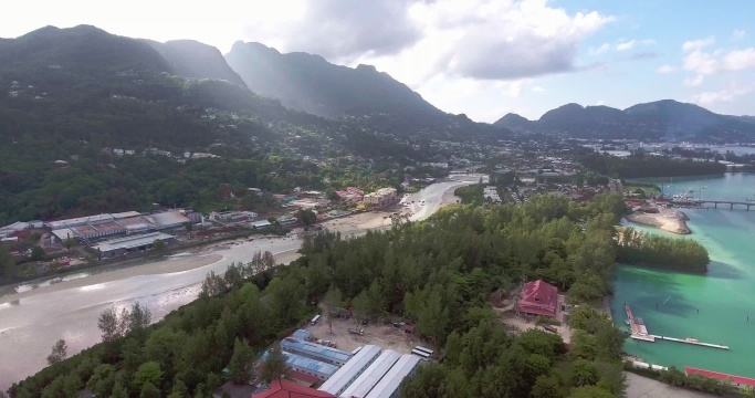航拍视频非洲塞舌尔维多利亚首都
