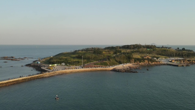 山东青岛小麦岛 航拍